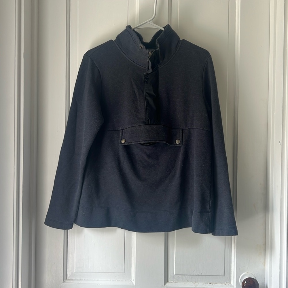 LL Bean Signature Pullover with front zipper pocket